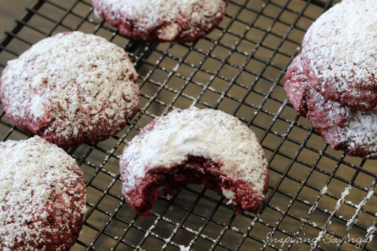 red velvet white chocolate chip cookies