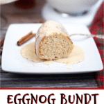 Eggnog bundt cake glazed