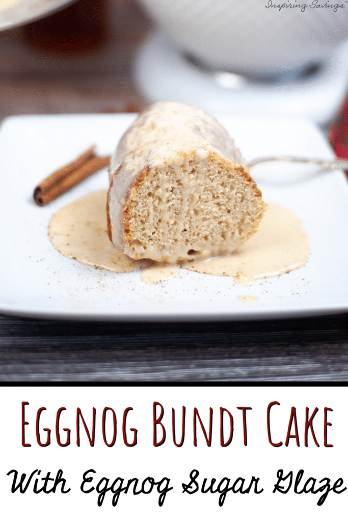 Eggnog bundt cake with eggnog glaze