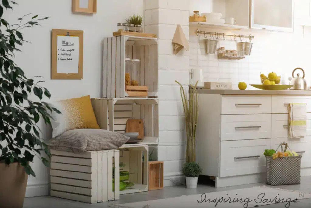 wood crate and shelve organize 1