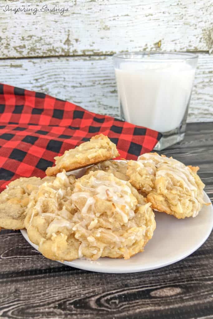 Coconut Sugar Cookies on white plate