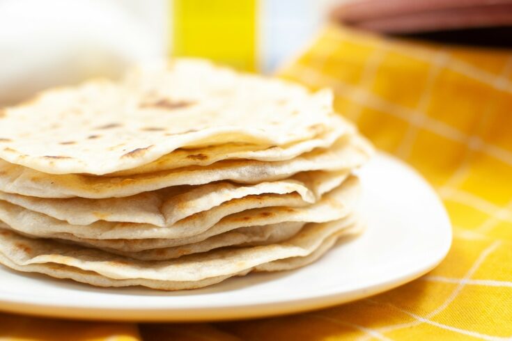 Homemade flour torillas