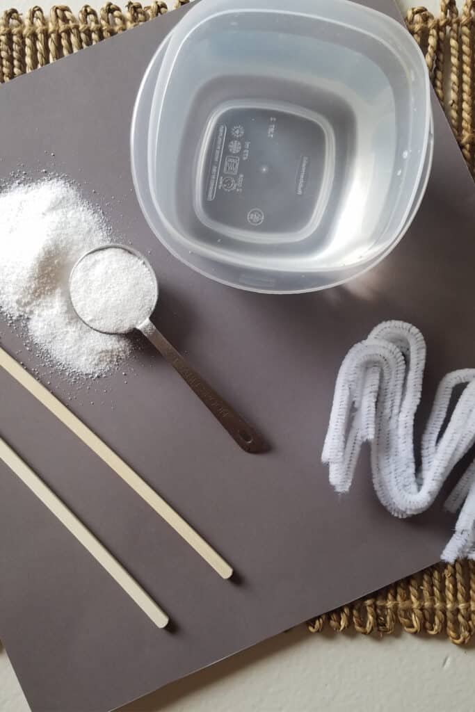 Items needed to create borax crystals