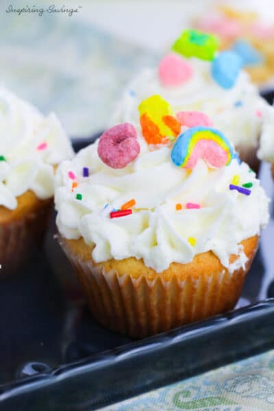 Lucky Charms Cupcakes Made with cereal milk