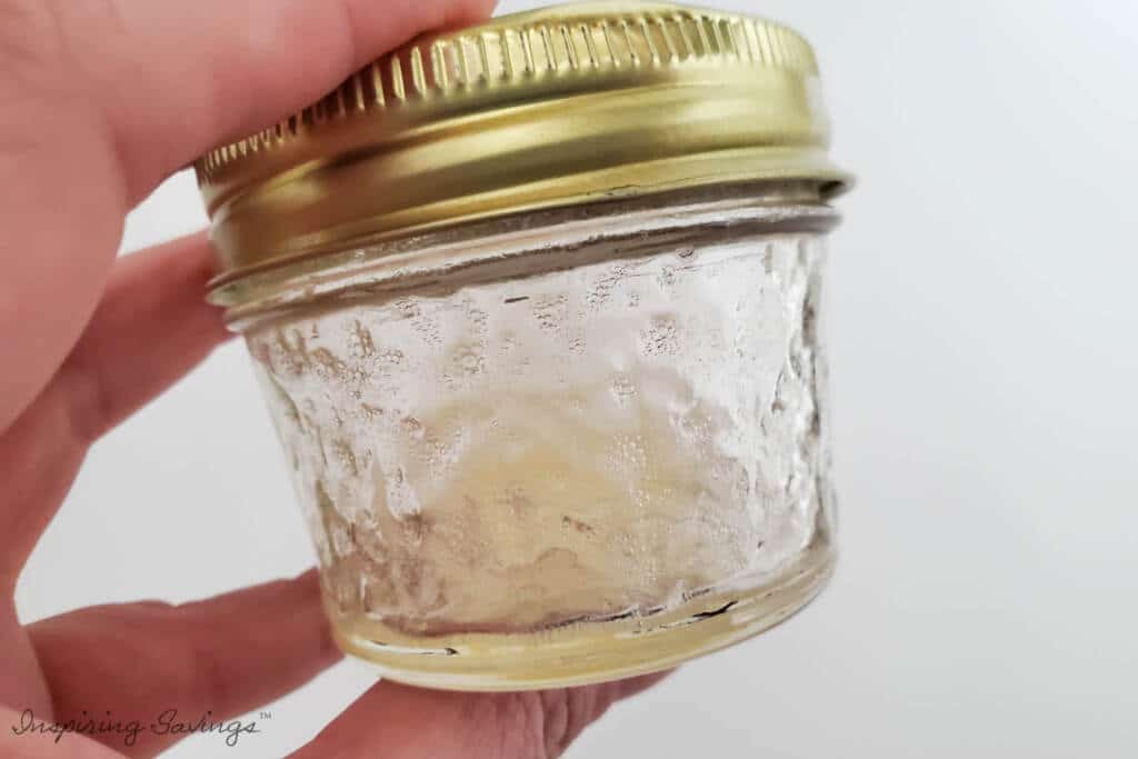 Mason Jar with wet ingredients