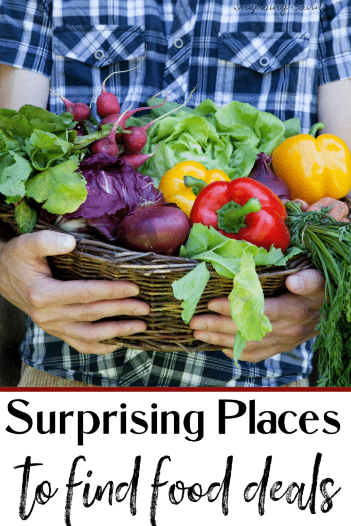 Surprising Places to Find Food Deals man holding vegetables