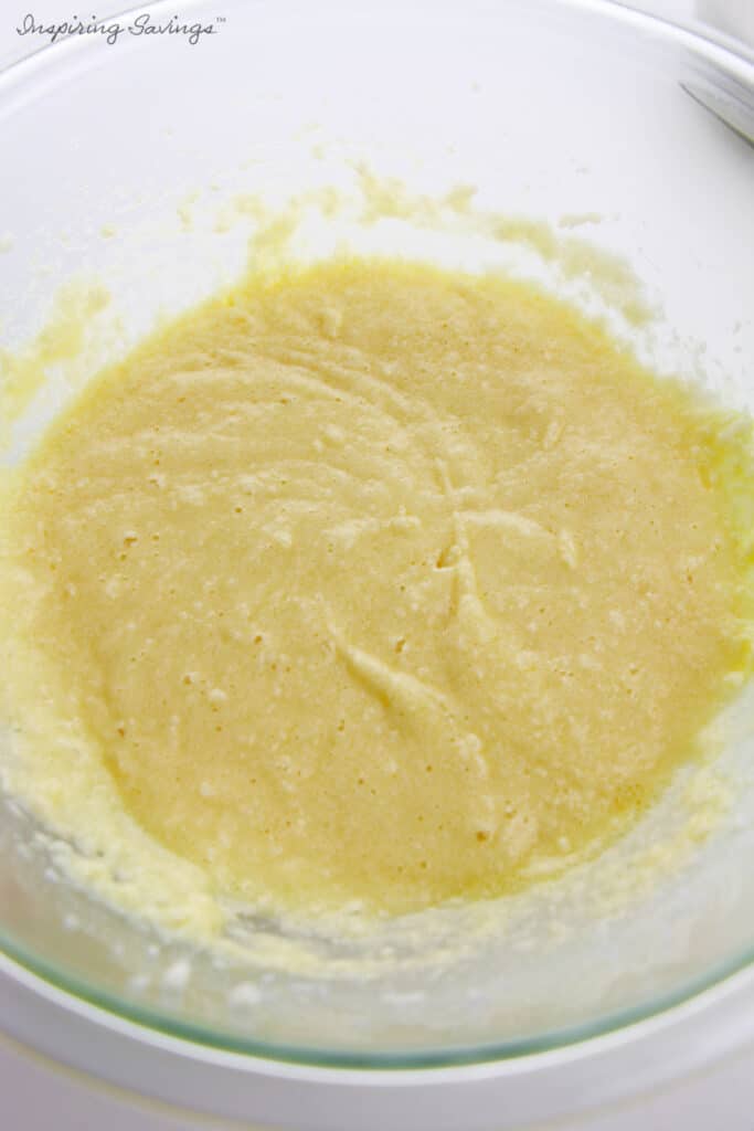 lucky charms Cupcake batter in large mixing bowl