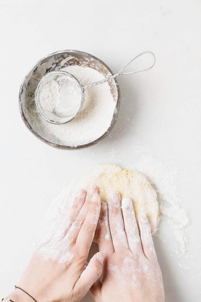 making Dough ball for Cinnamon Sticks