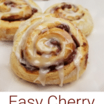 Easy cherry cinnamon rolls