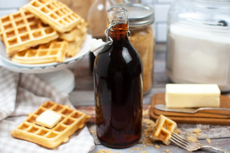 Homemade pancake Syrup in Bottle
