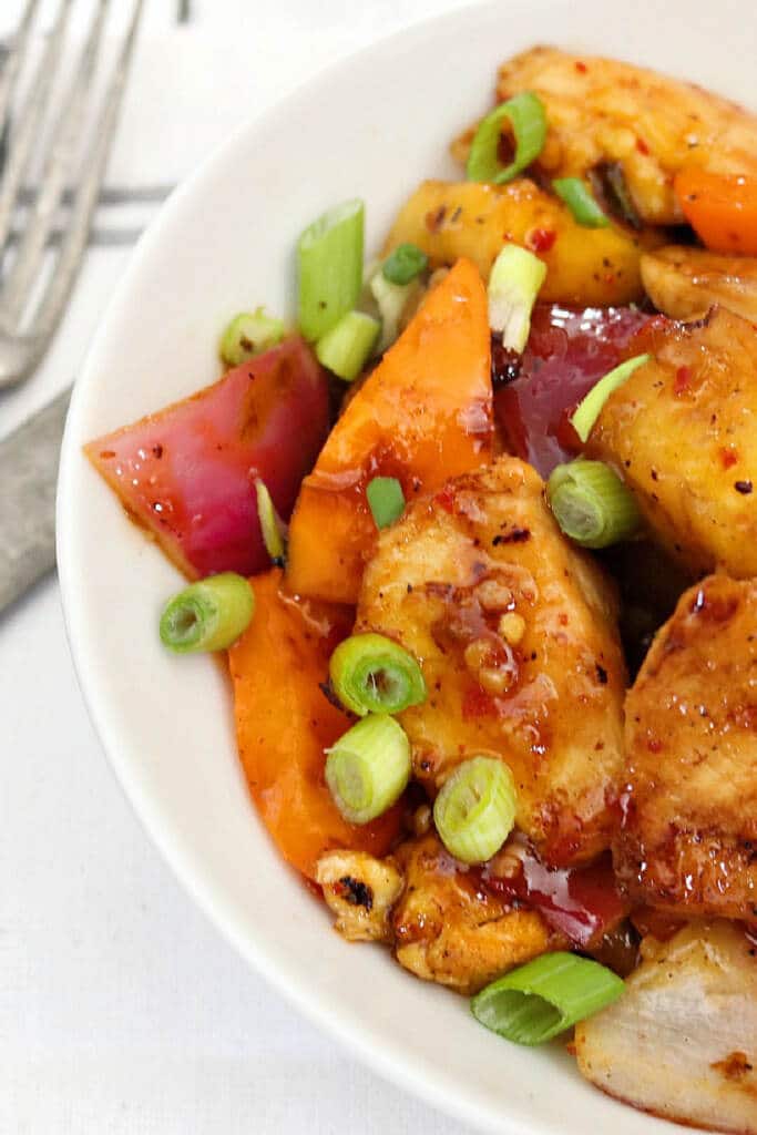 Jamaican Jerk chicken recipe with carrots and green onions