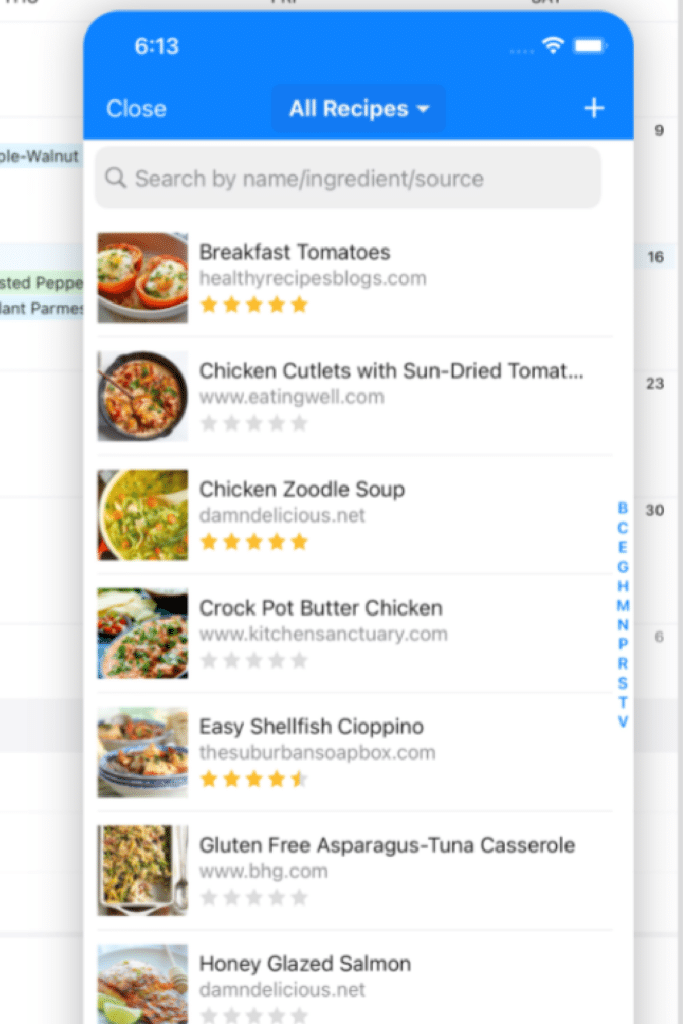 MealBoard Meal planning app