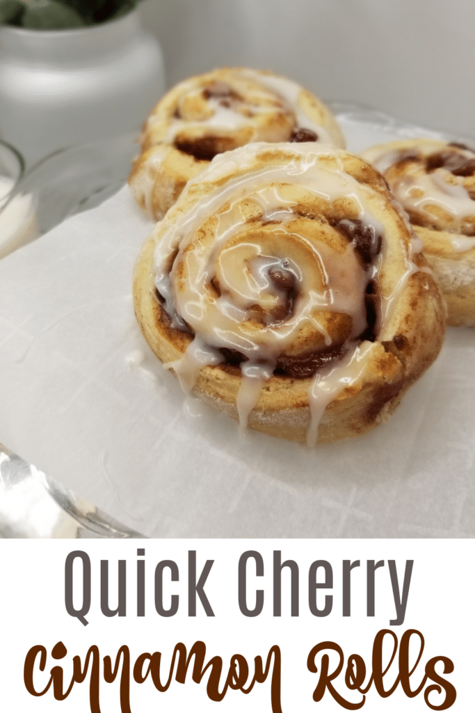 Quick cherry cinnamon rolls