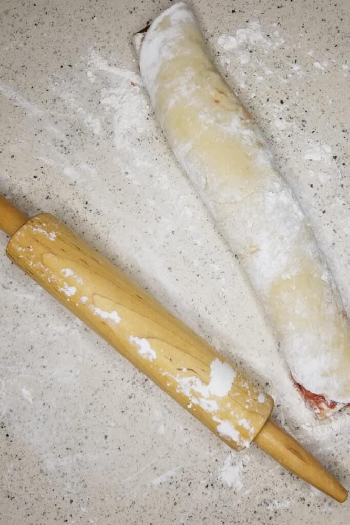 Rolled dough for cinnamon rolls