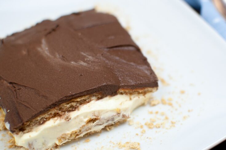 Sliced Eclair cake