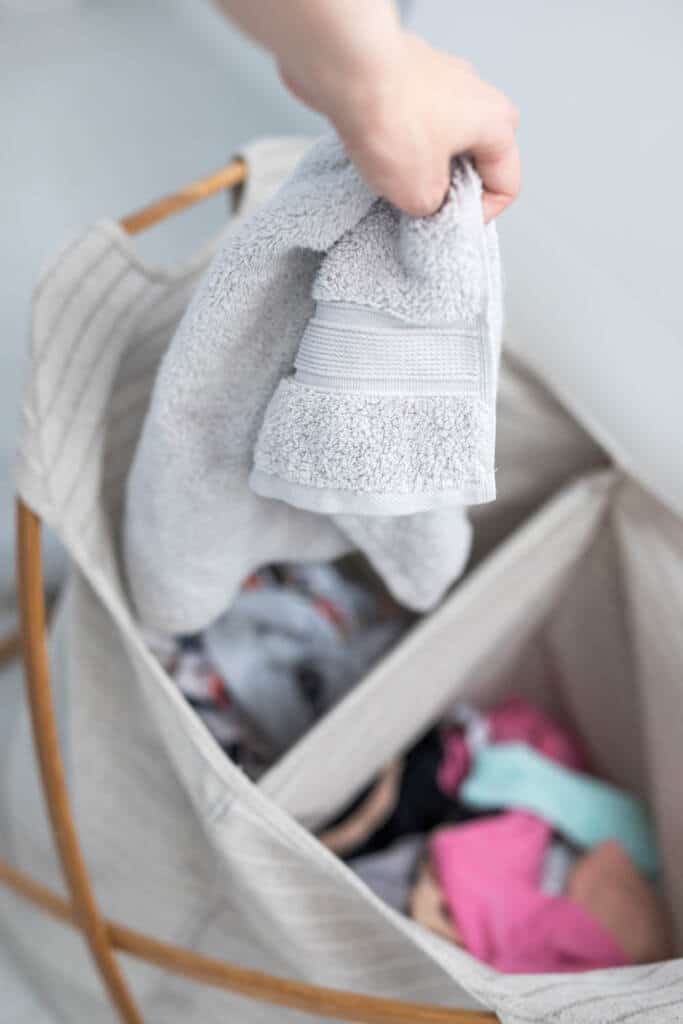 Sorting Laundry in to a laundry organizer