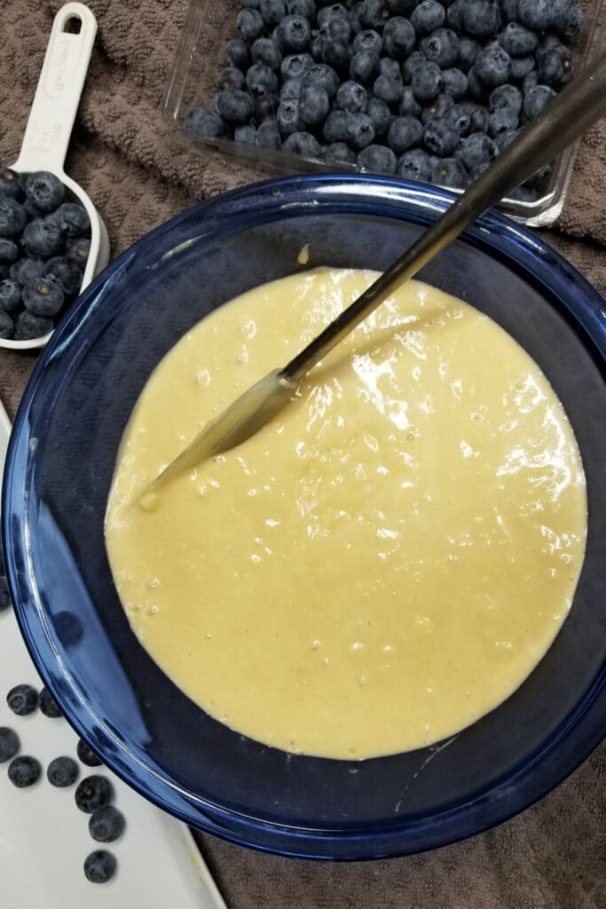 Batter for blueberry pund cake