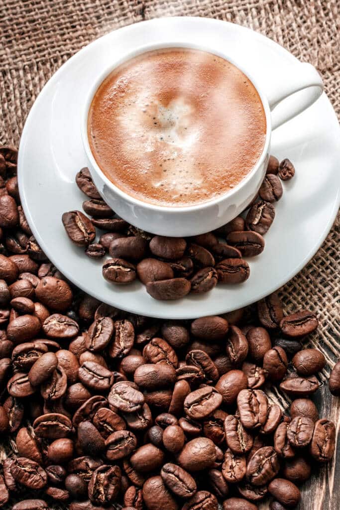 Coffee with Coffee beans