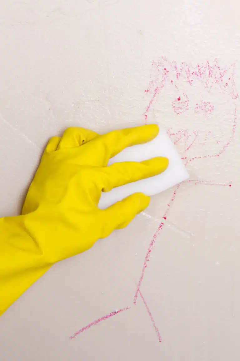 Cleaning with magic eraser