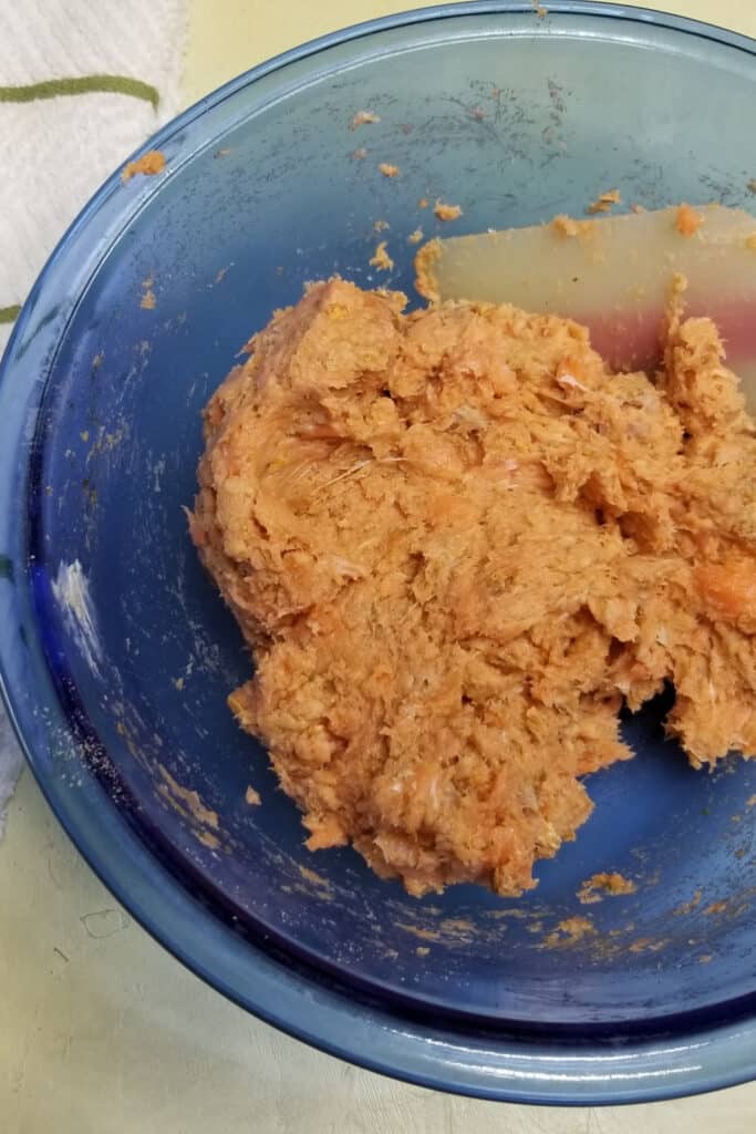 adding spices to salmon