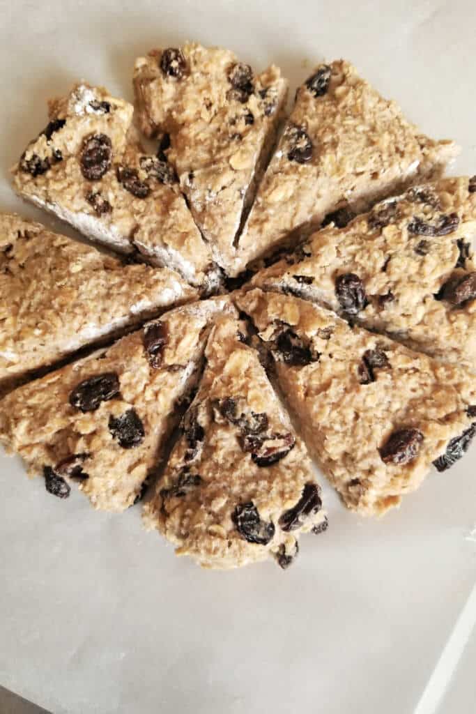 Scones on parchment paper