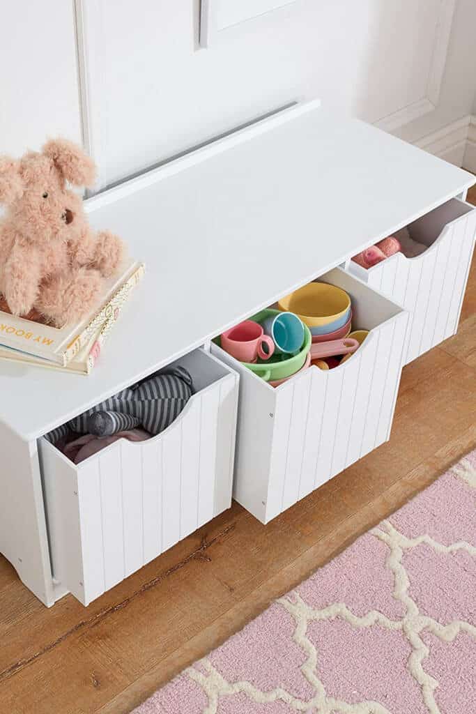 Storage bench for toys