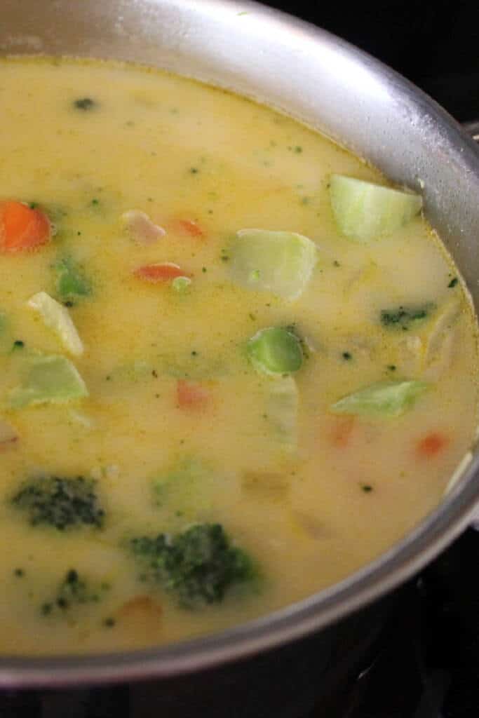 Vegetable in cooking in pot