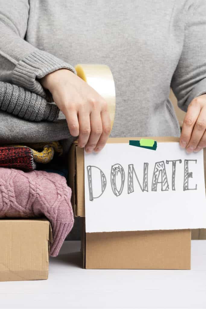 declutter donate items