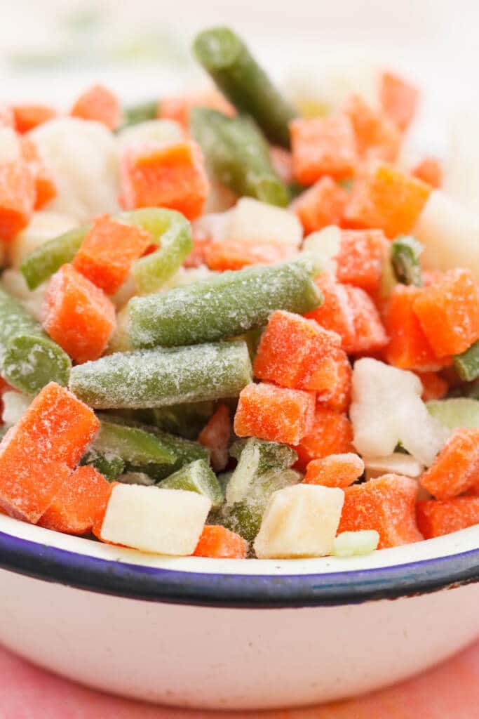 frozen vegetables in a bowl