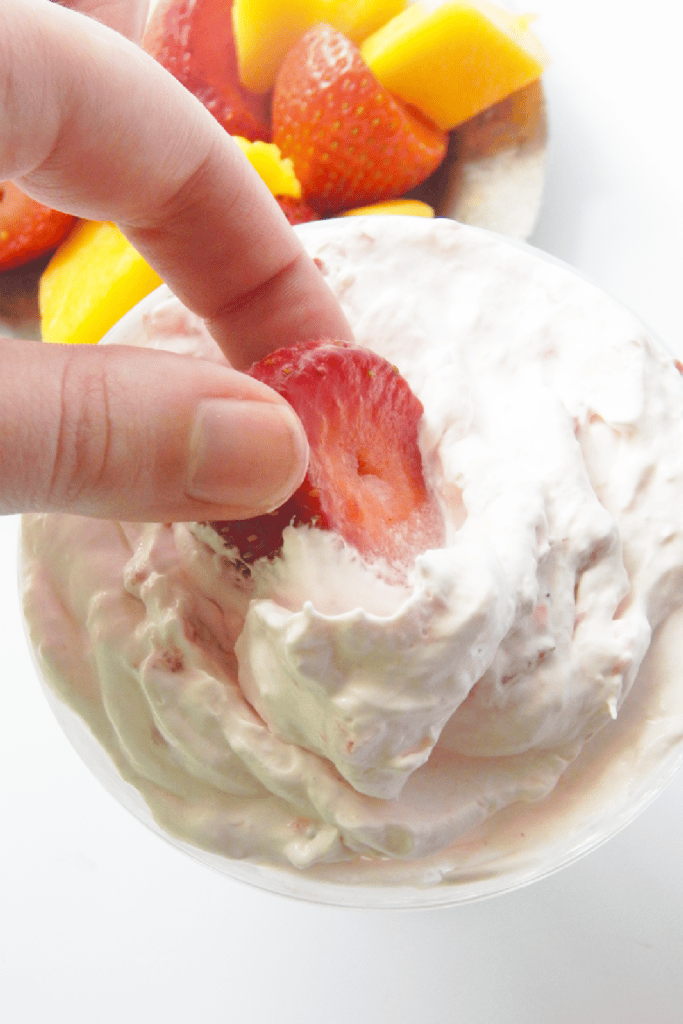 fruit dip in bowl