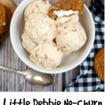 no churn little debbie ice cream in white bowl