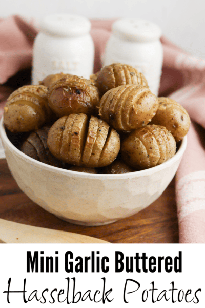 Mini Garlic Buttered Hasselback Potatoes