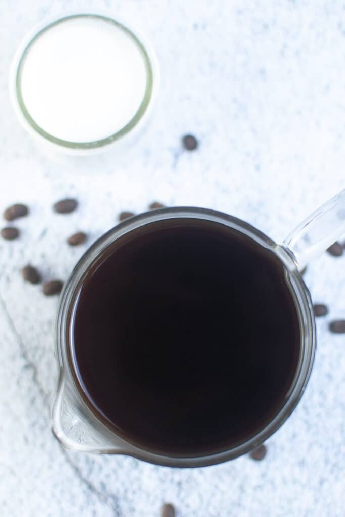 brewed coffee for ice pops