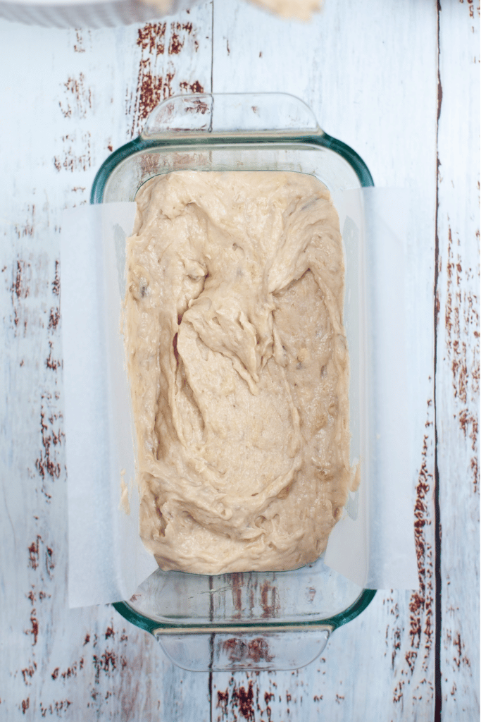 swirl bread in baking dish