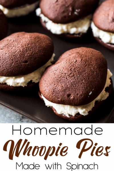 homemade whoopies pies with spinach