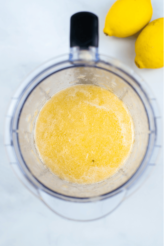 pureed peach popsicles liquid in blender