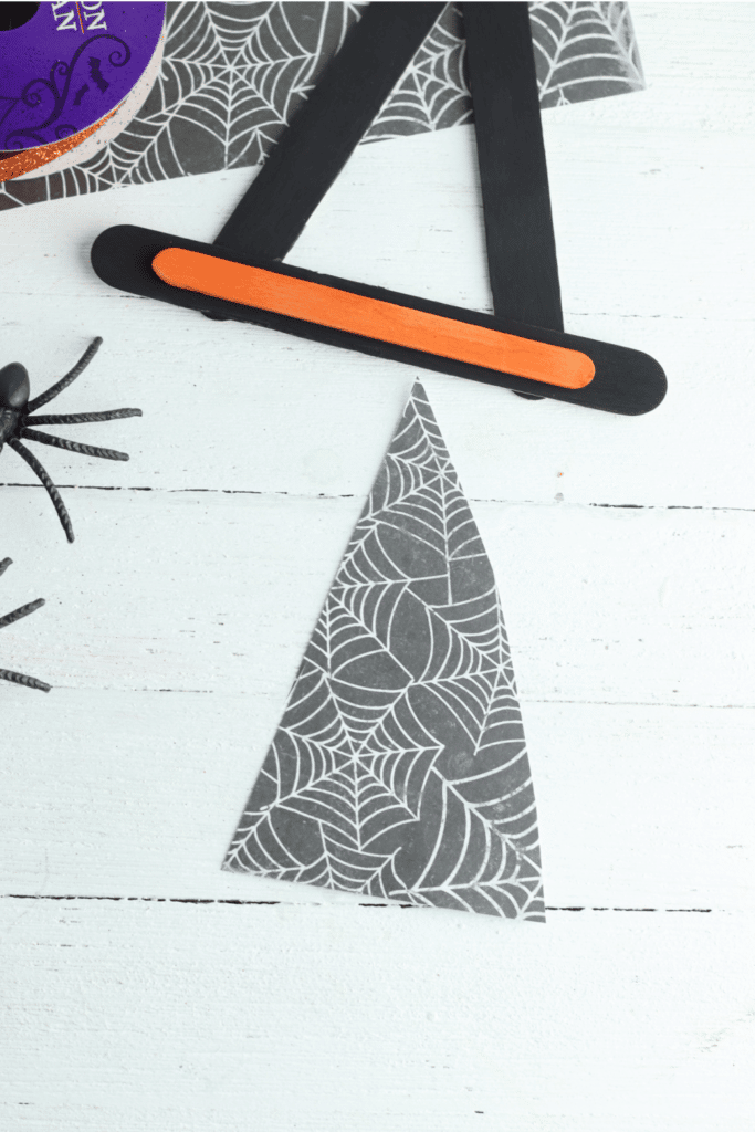 Creating design for witches hat out of cardstock paper