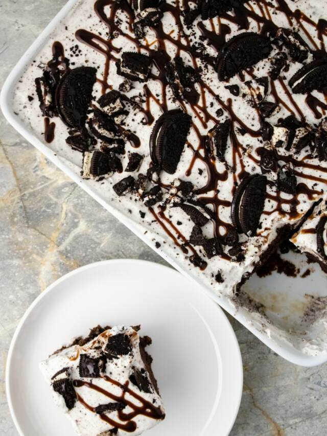 Oreo Cookie Poke Cake