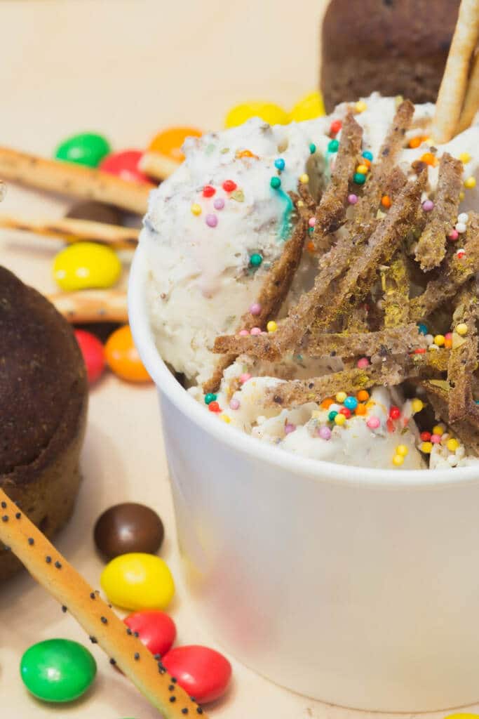 ice cream with m&M Candies