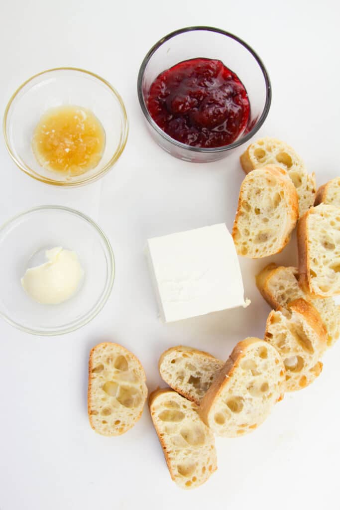 Ingredients for making crostini