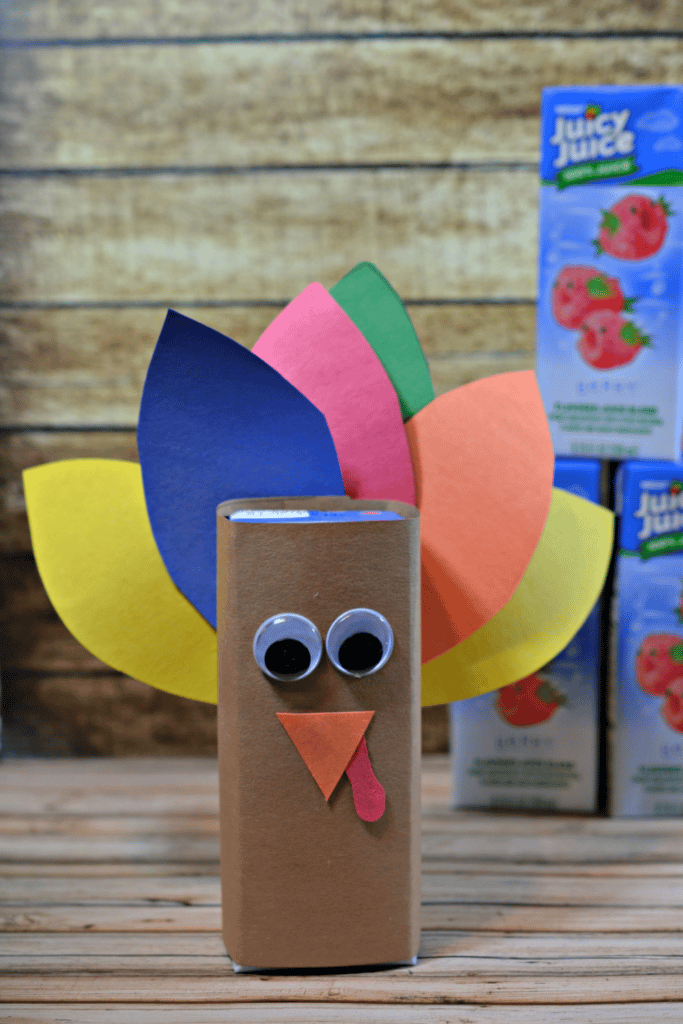 Turkey Juice Box Cover for Thanksgiving.