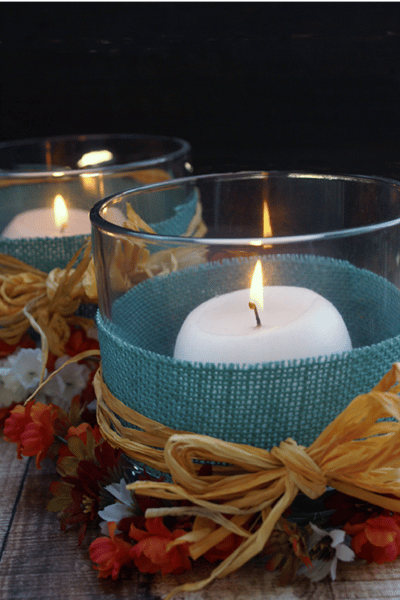 candle centerpiece fall decorations idea