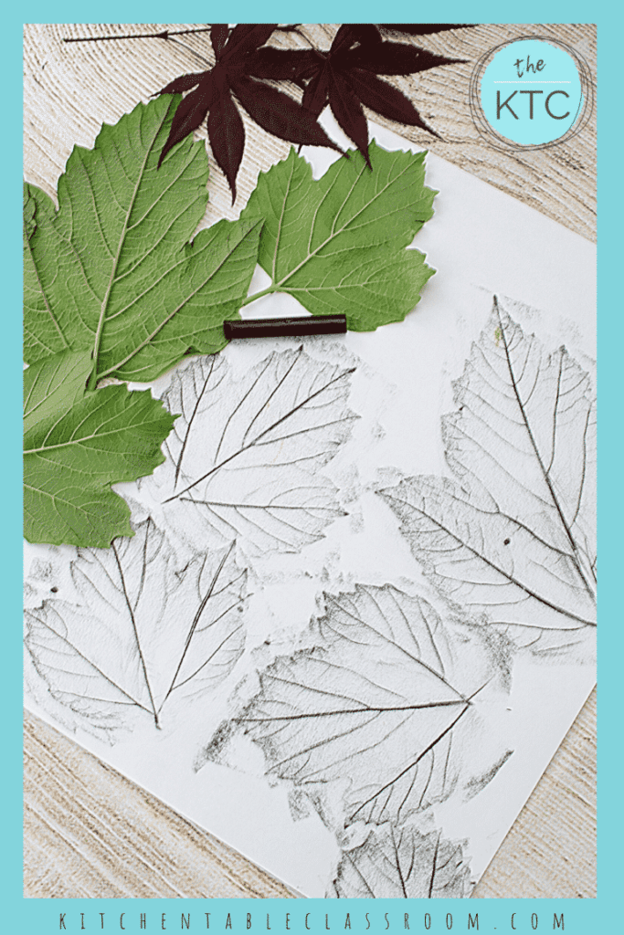 leaf rubbing art with crayons 2 768x1152 1
