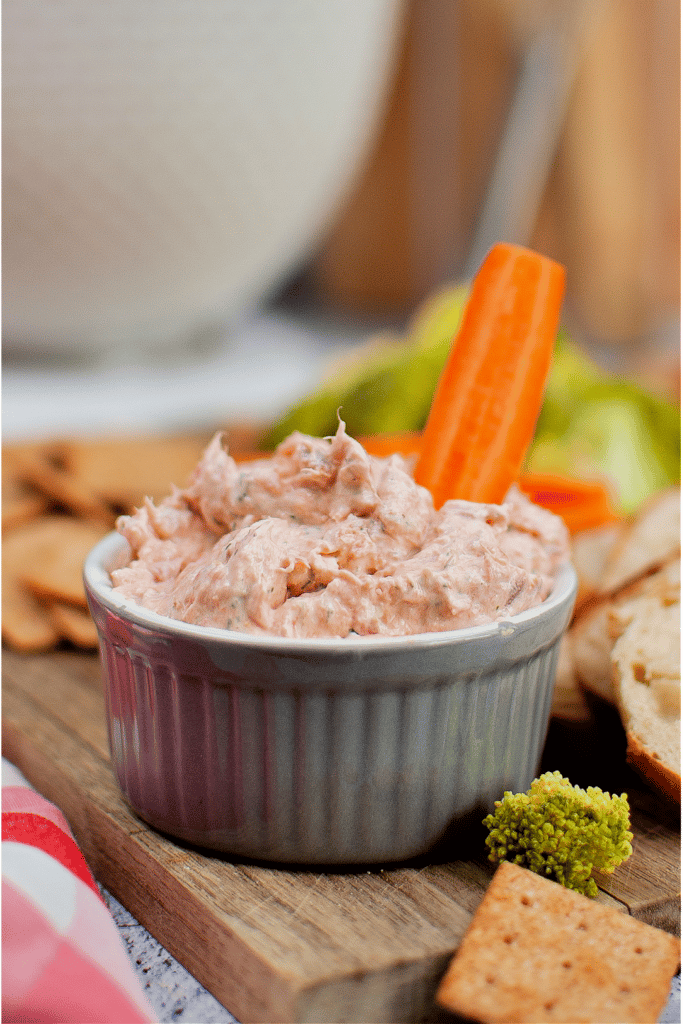 salmon dip in with small dish