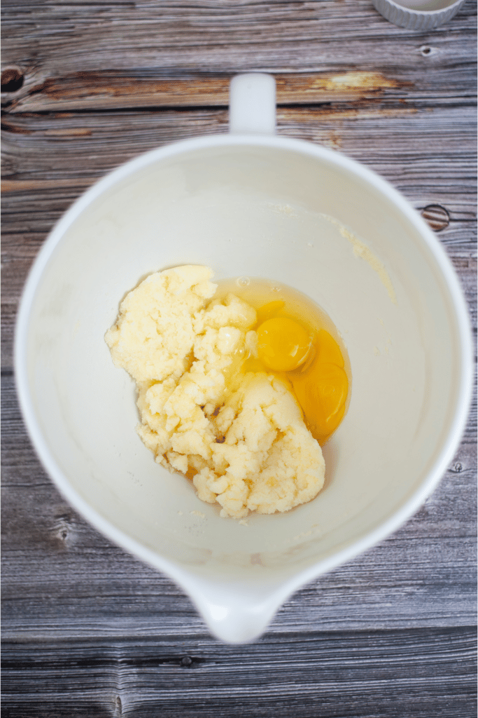 Creaming butter sugar and eggs together