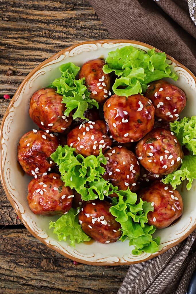 Hidden Veggie Meatballs in bowl