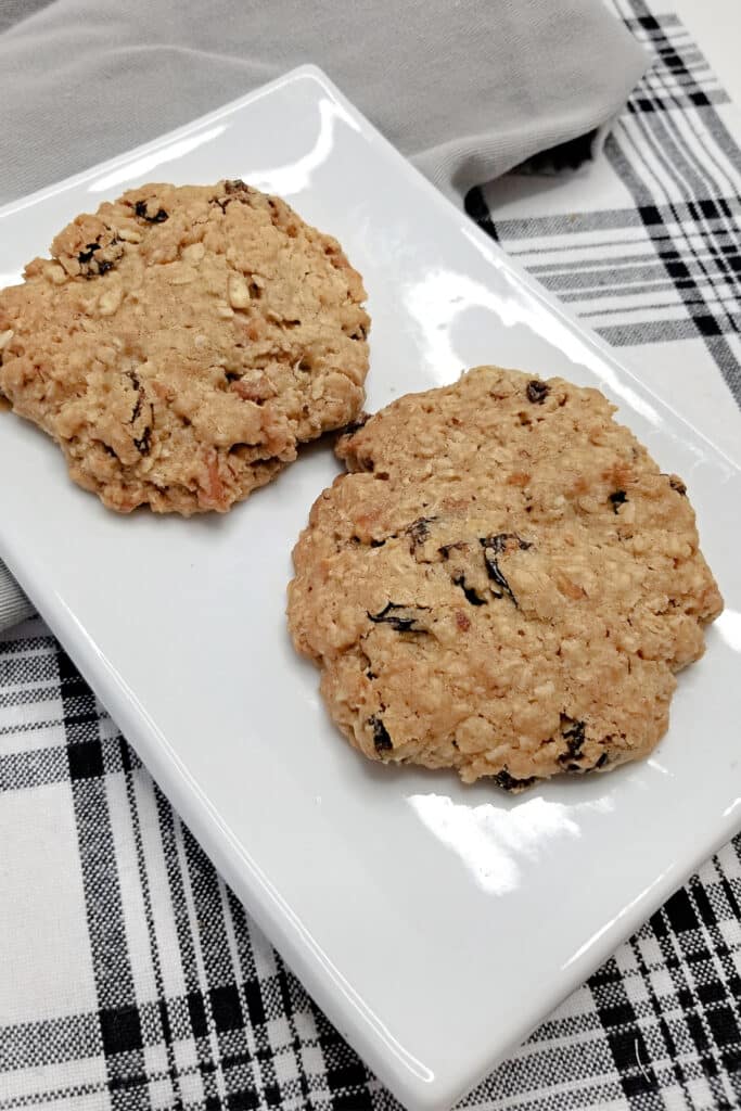 Salty Sweet Pretzel Cookies on white plate