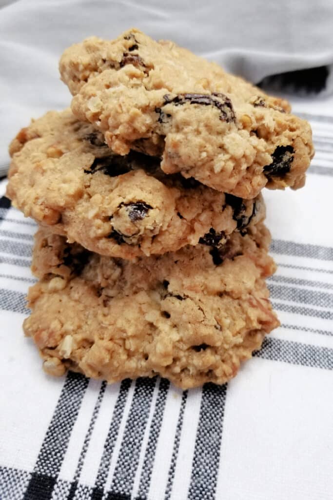Salty Sweet Pretzel Cookies stacked