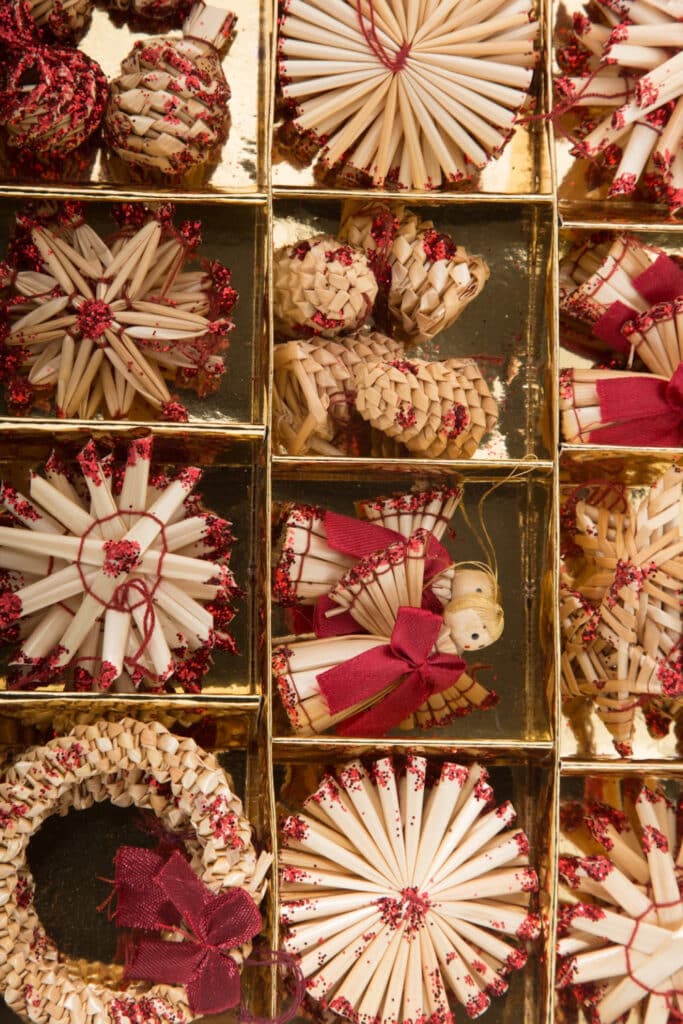 Storing Christmas ornaments in a box