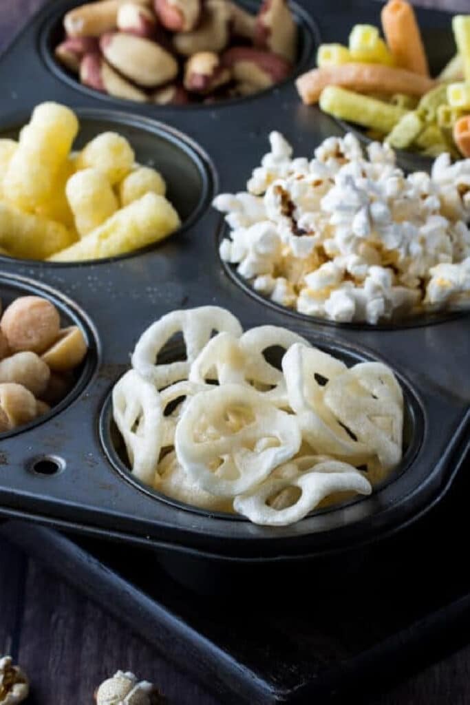 muffin tin holding snacks large